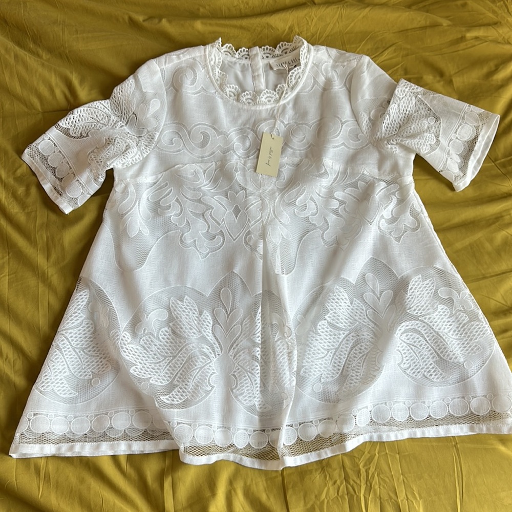 Brass & Roe White Lace Top [M]